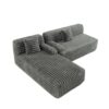 Cloud - Sectional Sofa Upholstered Couch With Free Combined Design - Dark Gray - Image 15