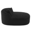 Chaise Lounge Sofa Boneless Couch With Supportive Pillows, Sofa Bed - Black - Image 9