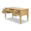 Dauphin - Gold Accent 5 Drawer Executive Desk - Natural Brown - Image 8