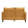 Modern Upholstered Loveseat Sofa With Wooden Frame, High Resilience - Orange - Image 7