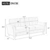 Modern Living Room Sofa Linen Upholstered Couch Furniture For Home Or Office - Light Gray / Blue - Image 2