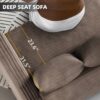 4 Seat Sofa, Deep Seat Couches With Soft Pillows And 3 Ottomans, Convertible Sofa Lounge Chair, For Living Room - Camel - Image 7