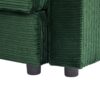 Single Sofa Couch With Storage Space, Movable Ottoman, USB Ports, Cup Holders, Phone Holder - Green - Image 24