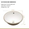 Oval Undermount Bathroom Sink With Overflow Feature - White - Image 3