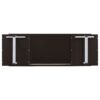 2 Drawer Computer Desk High Gloss Home Office - Cappuccino - Image 8