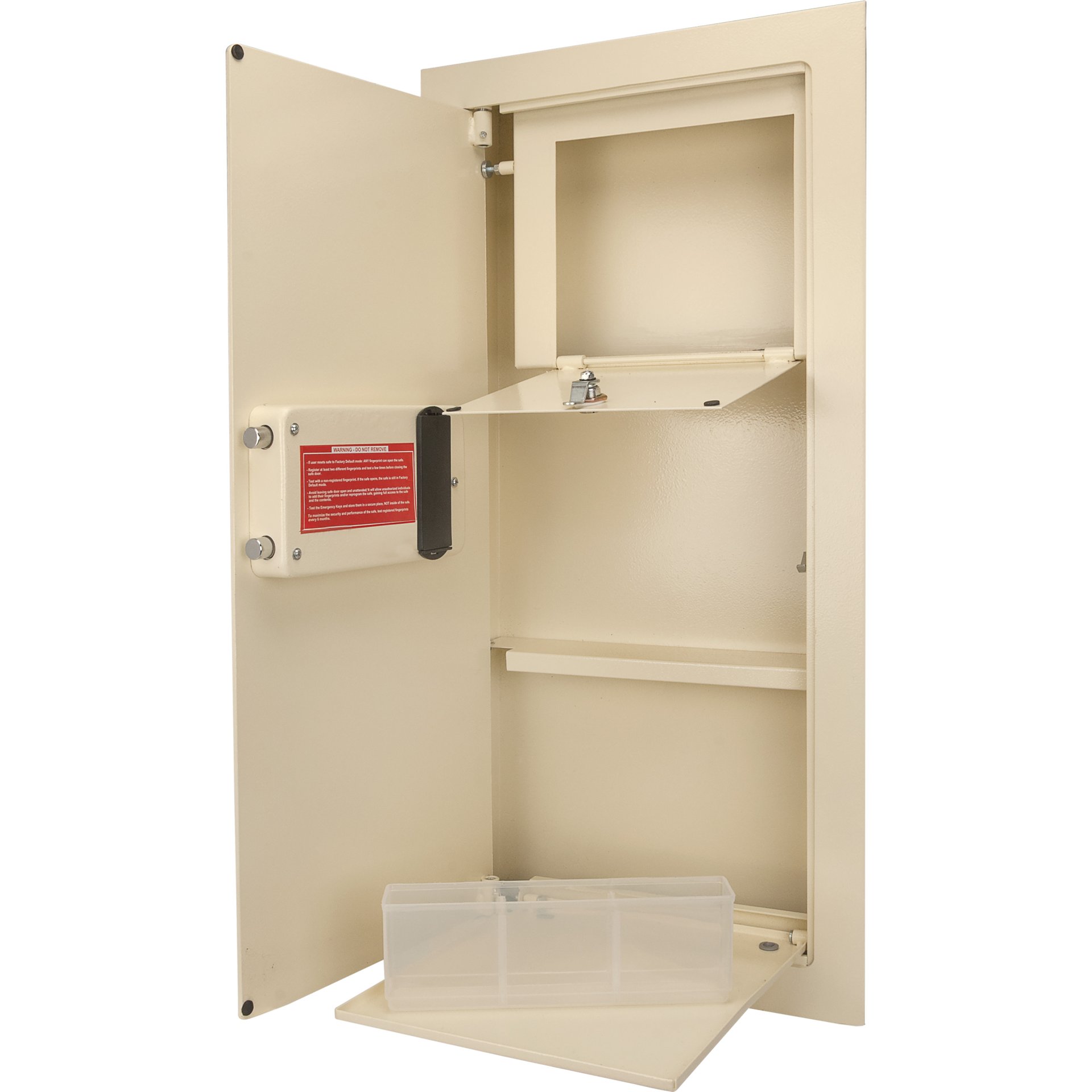 0.82 Cubic Ft Left Open Biometric Wall Safe - Image 7