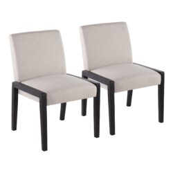 Carmen - Contemporary Chair (Set of 2) - Beige / Black