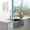 Kitchen Sink Faucet With Single Handle - Brushed Nickel - Image 5