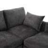 Modular U Shaped Sectional Sofa With USB Ports - Black - Image 27