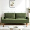 Sofa, European Style With Sleek Design, Modern & Vintage Flair, Upholstered 3 Seater Couch - Green - Image 7