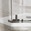 Neo - Angle Frameless Shower Door With Clear SGCC Tempered Glass - Chrome - Image 5