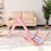 Gardenia - Pikler Triangle Set Montessori Toddler Climbing Toys Indoor, 2 Piece Baby Climbing Gym Indoor Playground - Pink - Image 5