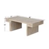 American Vintage Industrial Coffee Table, Premium Reclaimed Wood Texture, Double Tier Design - Antique Natural - Image 3