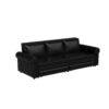 Pull Out Sofa Bed, 3 In 1 Convertible Sleeper Sofa With Nailhead Trim & Rolled Arm, Multi Functional Sofa Bed For Living Room, Bedroom, Apartment, Office - Black - Image 10