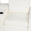 Modular L Shaped Convertible Sofa Bed With Pull Out Bed, Cup Holders & Storage - White - Image 26