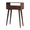 Nordic Style One Drawer & One Open Slot Console Table - Brown - Image 4