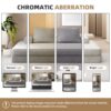 Multifunctional Convertible Sofa Bed With 2 Tumbler Backrests And 2 Pillows, Diy Modern Upholstered Couch - Light Gray - Image 14