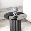 20" Round Tempered Glass Table Top Glass 1 / 4" Thick Round Polished Edge - Black - Image 4