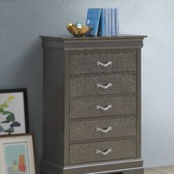 Sleek Transitional Chest - Metal Black