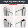 Semi Frameless Circular Pivot Shower Door Chrome 24" X 72" With 1 / 4" Sgcc Tempered Glass - Chrome - Image 9