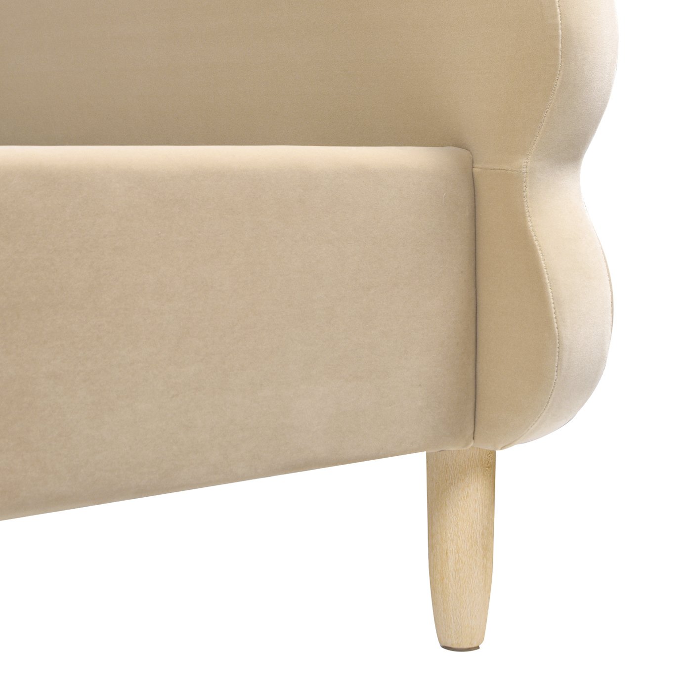 Stockholm - Queen Modern Wavy Headboard Platform Bed - Fawn Brown - Image 8