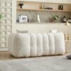 Cozy Beanbag Chair With High Resilience Foam Core For 2 - Beige - Image 5