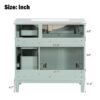 36" Bathroom Vanity With Sink, Soft Close Doors, And Storage Drawers - Green - Image 11