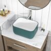 Square Vessel Bathroom Sink - Green - Image 4