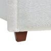 Carmen - King Upholstered Wingback Panel Bed Frame - Antique White - Image 6