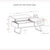 Lowry - Lift Top Coffee Table - Distressed Charcoal Brown - Image 11