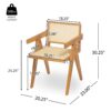 Chandigarh - Chic Arm Dining Chair Set (Set of 2) - Natural - Image 3
