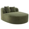 Chaise Lounge Sofa Boneless Couch With 2 Supportive Pillows, Sofa Bed - Green - Image 8
