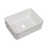 Modern Rectangular Bathroom Vessel Sink Glossy Porcelain Ceramic Vanity Basin Design For Contemporary Bathroom Decor - White - Image 7