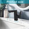 Smart LED Bathroom Faucet With Temperature Digital Display And Pull Down Sprayer - Matte Black - Image 3