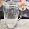Halo - Oval Design Unbreakable Plastic Water Pitcher With Lid Acrylic, 2.75 Quarts - Clear - Image 2