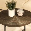 Coffee And End Table Set Waterproof Cover, Distressed Cylindrical Design, Legs Classic Rustic Charm (Set of 2) - Walnut Brown - Image 6