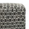 Kiana - Square Woven Outdoor / Indoor Pouf - Black / White - Image 3