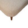 Boucle Square Footstool - Cream - Image 9