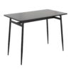 Marcel Mara - 5 Piece Upholstered Contemporary Counter Height Dining Set - Black / Gold / Gray - Image 3