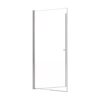 Semi Frameless Circular Pivot Shower Door Chrome 24" X 72" With 1 / 4" Sgcc Tempered Glass - Chrome - Image 15