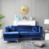 Pompano - Sofa Chaise - Navy Blue - Image 4