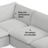 Jasmine - Corner Sectional Sofa - Gray - Image 13