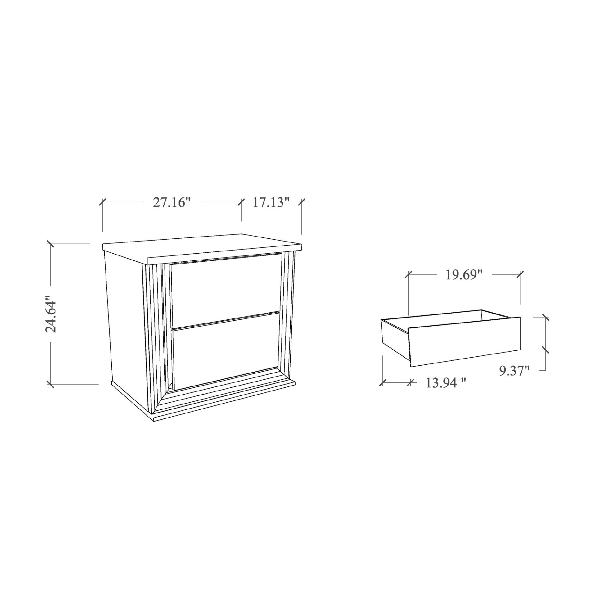 Moon - King 5 Pieces Bedroom Set With LED Lighting - White Marble - Image 9
