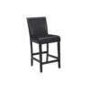 Contemporary 5 Piece Counter Height Dining Set With Square Faux Marble Table And Upholstered Chairs - Black / White - Image 6