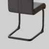 Modern Dining Chairs With High Back Upholstery, C Shaped Tube Design Metal Legs (Set of 2) - Gray - Image 18