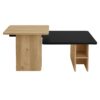 Nesting Coffee Tables Farmhouse, Rectangle Coffee Table Living Room Sofa Side Table For Living Room (Set of 2) - Black - Image 6
