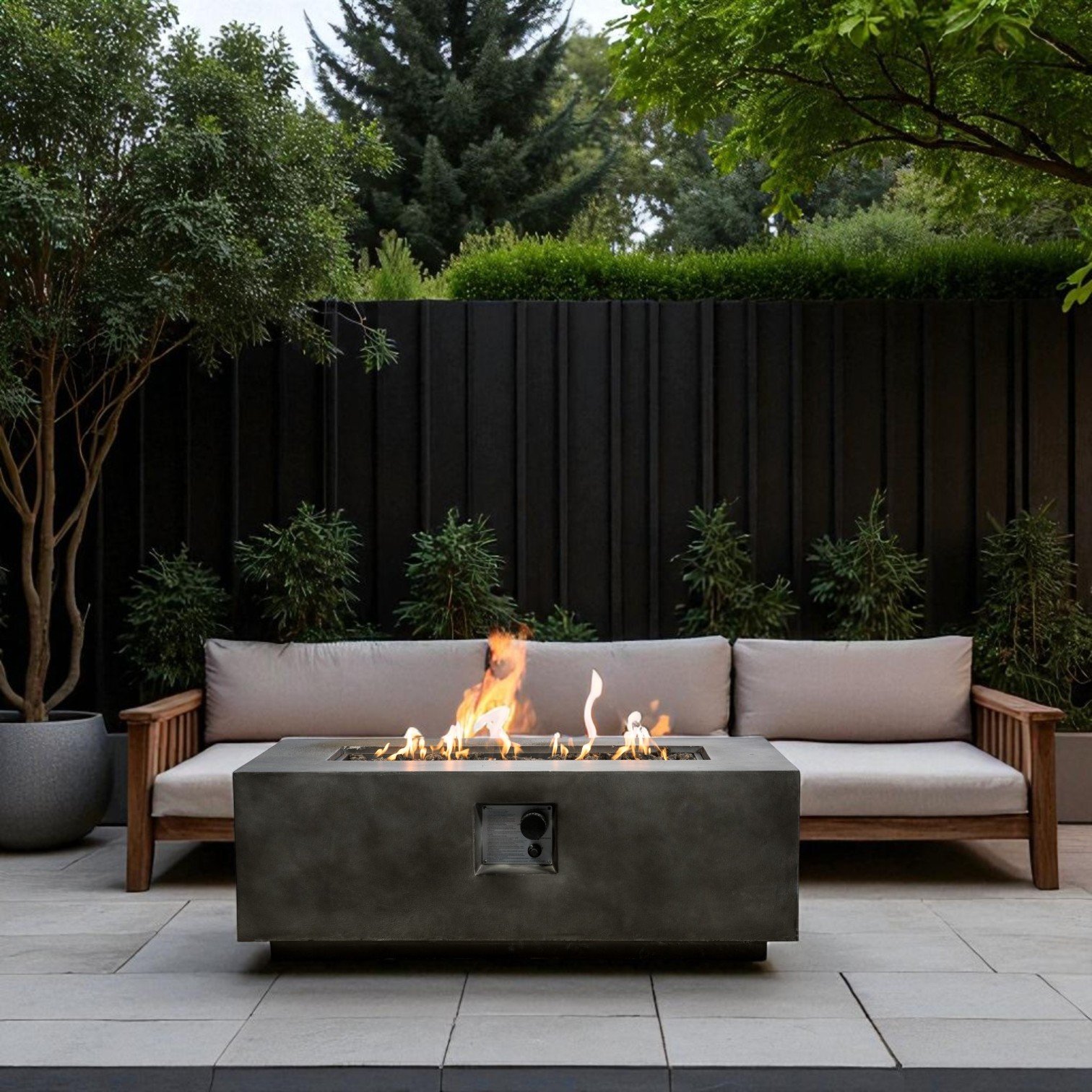 Propane / Natural Gas Fire Pit Table - Charcoal - Image 2