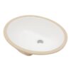 Oval Undermount Bathroom Sink With Overflow - White - Image 9