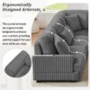 Modern Oversized U Shaped Sectional Sofa With Chaise Lounge - Dark Gray - Image 7