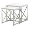 Accent Nesting Table For Living Room (Set of 2) - White - Image 7